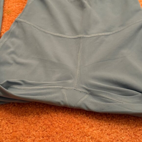 EXCELLENT Lululemon Groove Super-High-Rise Crop 23" Utility Blue Yoga Leggings 2 - Picture 4 of 10